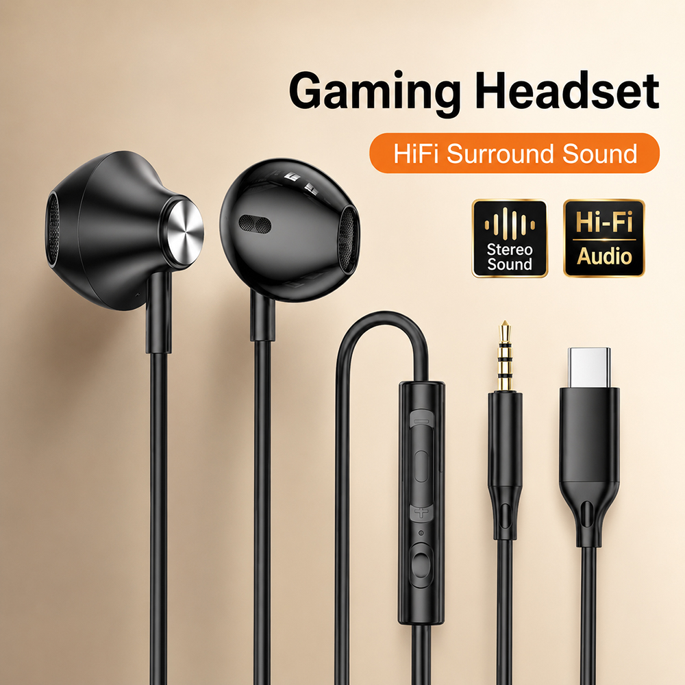 Huawei Tablet Accessories - HiFi Surround Headphones Bass Stereo Sound