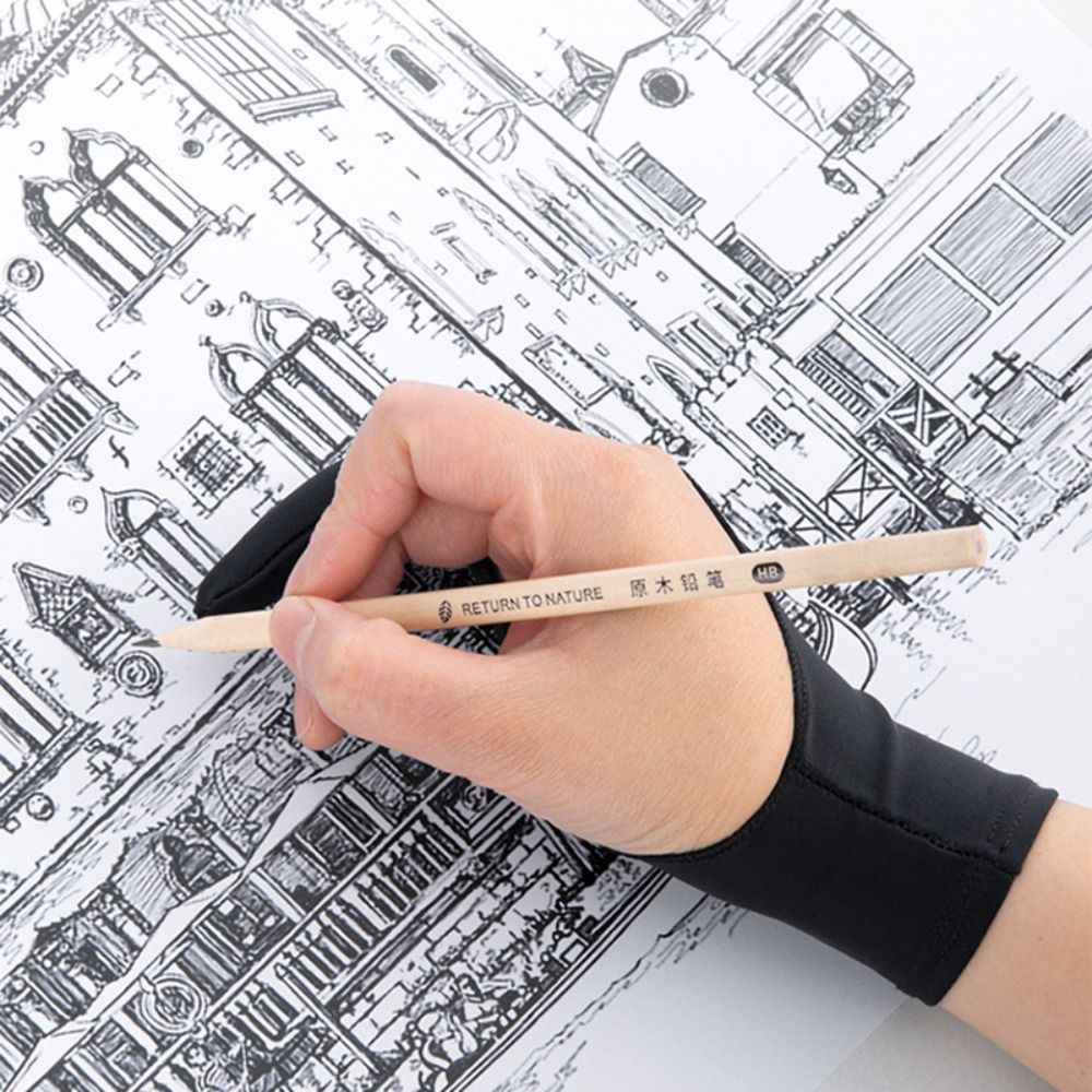 Drawing Glove Artist - 1pcs Simple 1/2 Fingers Painting Gloves