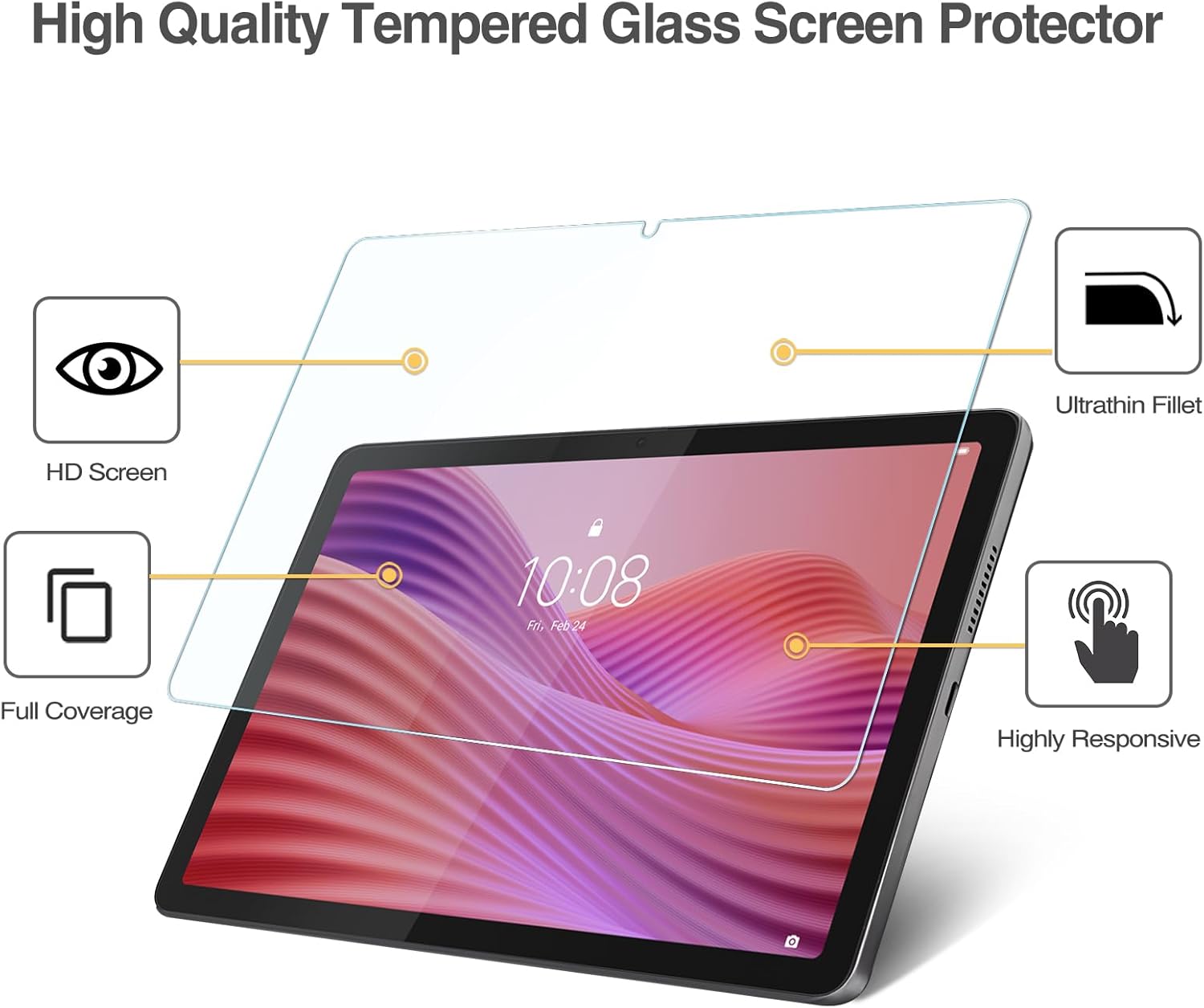 1 PCS 9H Tempered Glass Tablet - Temu Tablet Accessories ulasan dan harga
