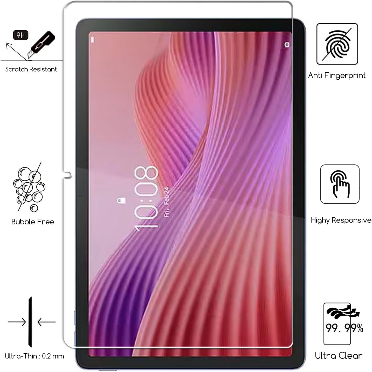 1 PCS 9H Tempered Glass Tablet - Temu Tablet Accessories ulasan dan harga