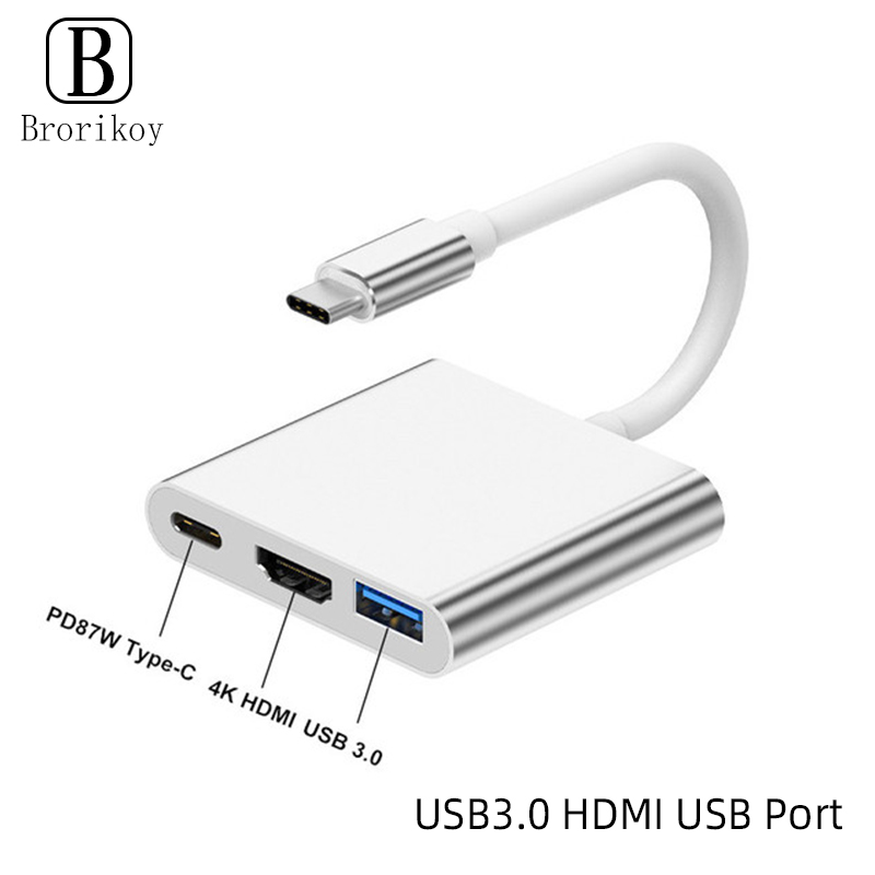3 in 1 USB Type C Hub to 4K HD - Huawei Tablet Accessories ulasan dan harga