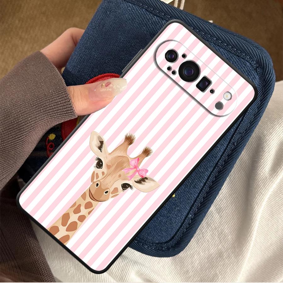 Cartoon Giraffe Funda Phone Co - Google Pixel 9 ulasan dan harga