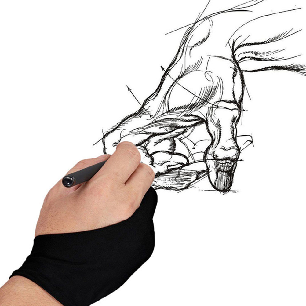 4Pcs Artist Two Finger Gloves  - Drawing Glove Artist ulasan dan harga