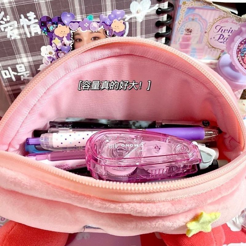 Kirby Plush Pencil Case Pink L - Case With Pencil Holder ulasan dan harga
