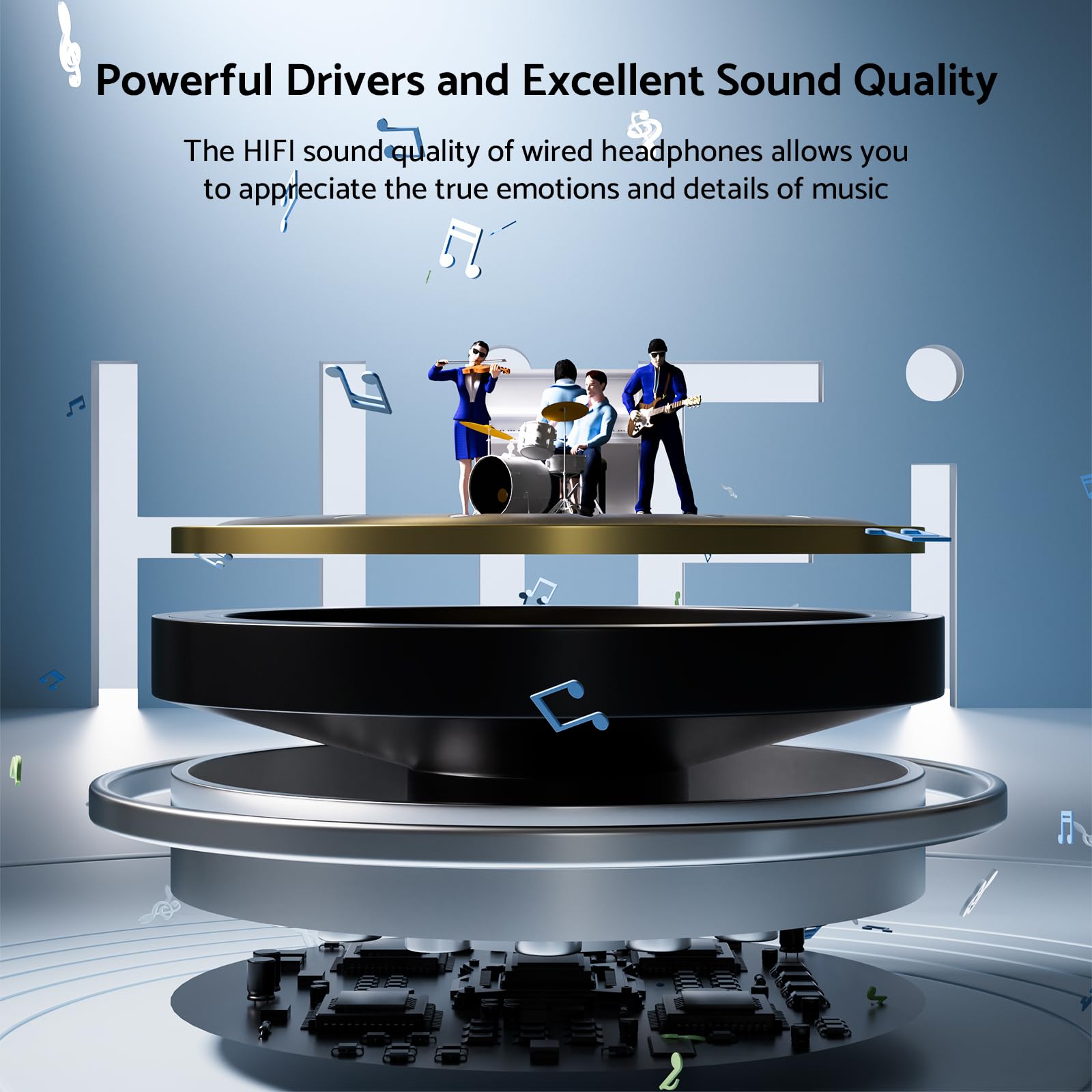 HiFi Surround Headphones Bass  - Huawei Tablet Accessories ulasan dan harga