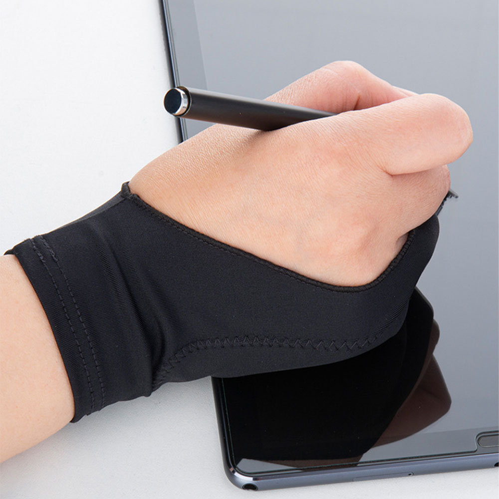 New Anti-touch Two-Finger Anti - Drawing Glove Artist ulasan dan harga