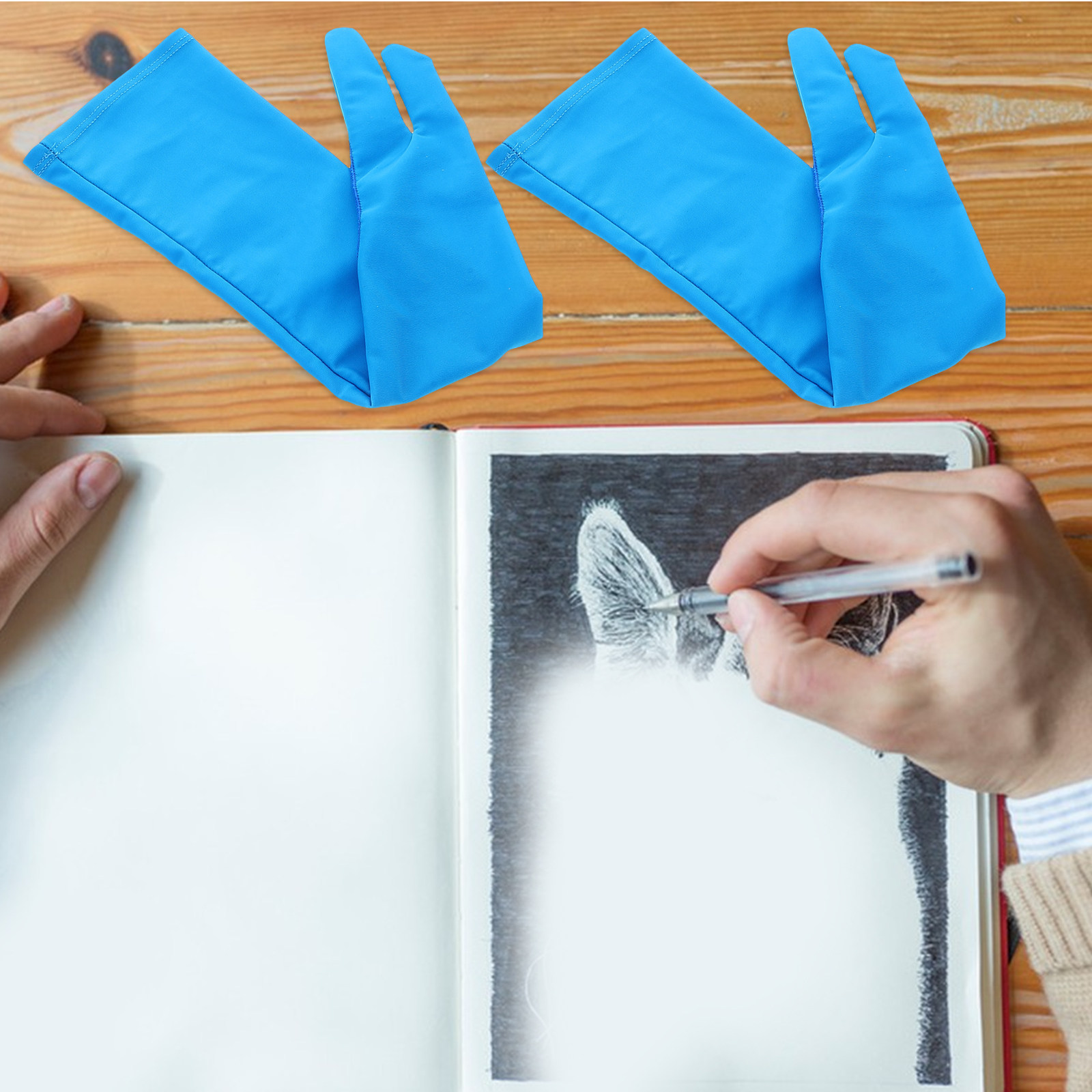 1Pair Two-Finger Artist Drawin - Drawing Glove Artist ulasan dan harga