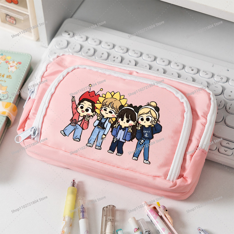 BlackPink Large Capacity Canva - Case With Pencil Holder ulasan dan harga