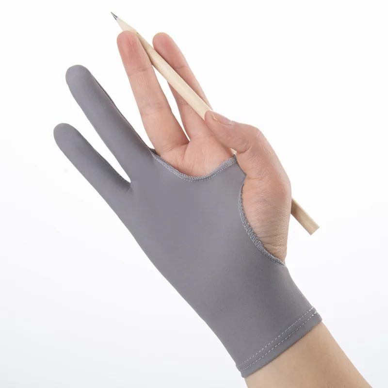 Two Finger Anti-fouling Glove  - Drawing Glove Artist ulasan dan harga