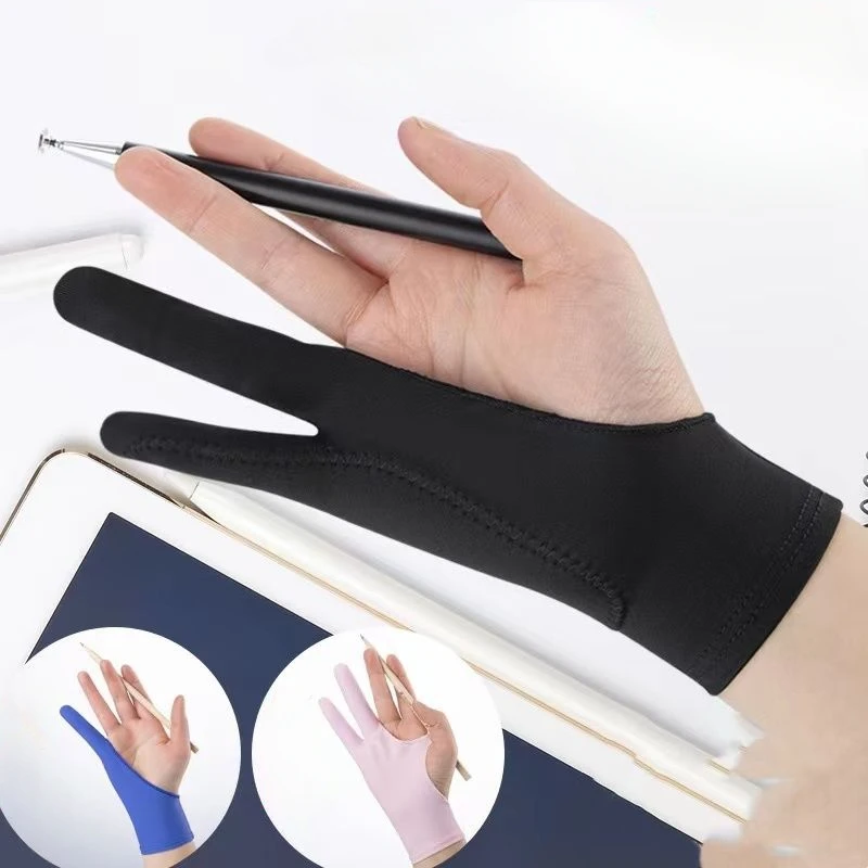 Two Finger Anti-fouling Glove  - Drawing Glove Artist ulasan dan harga