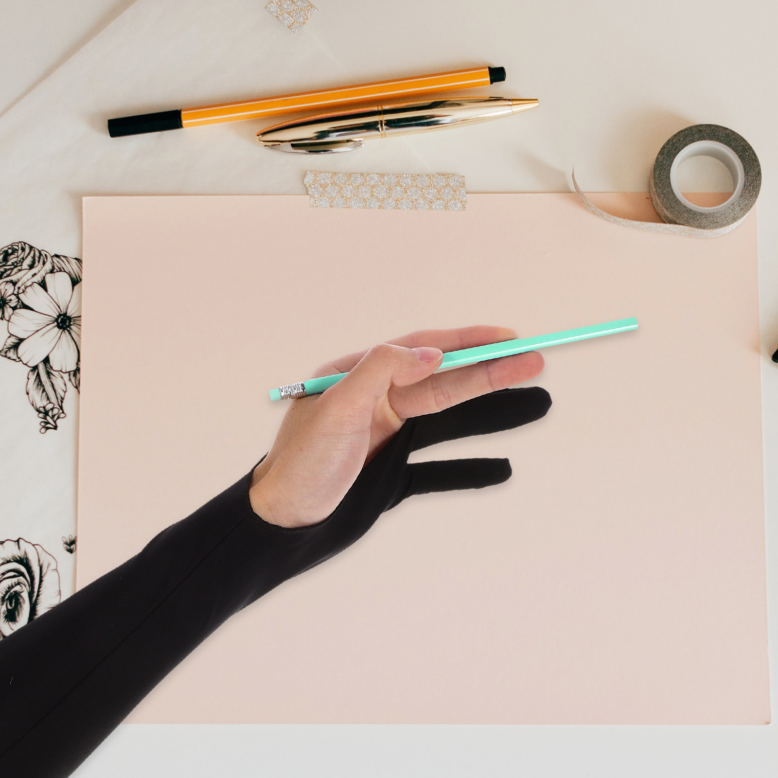 Artist Drawing Glove Two-Finge - Drawing Glove Artist ulasan dan harga