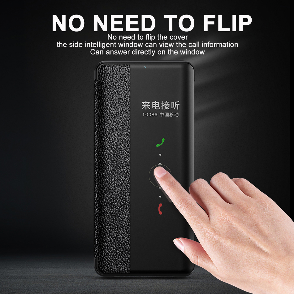 Genuine Leather Flip Cover For - Huawei Mate 60 ulasan dan harga