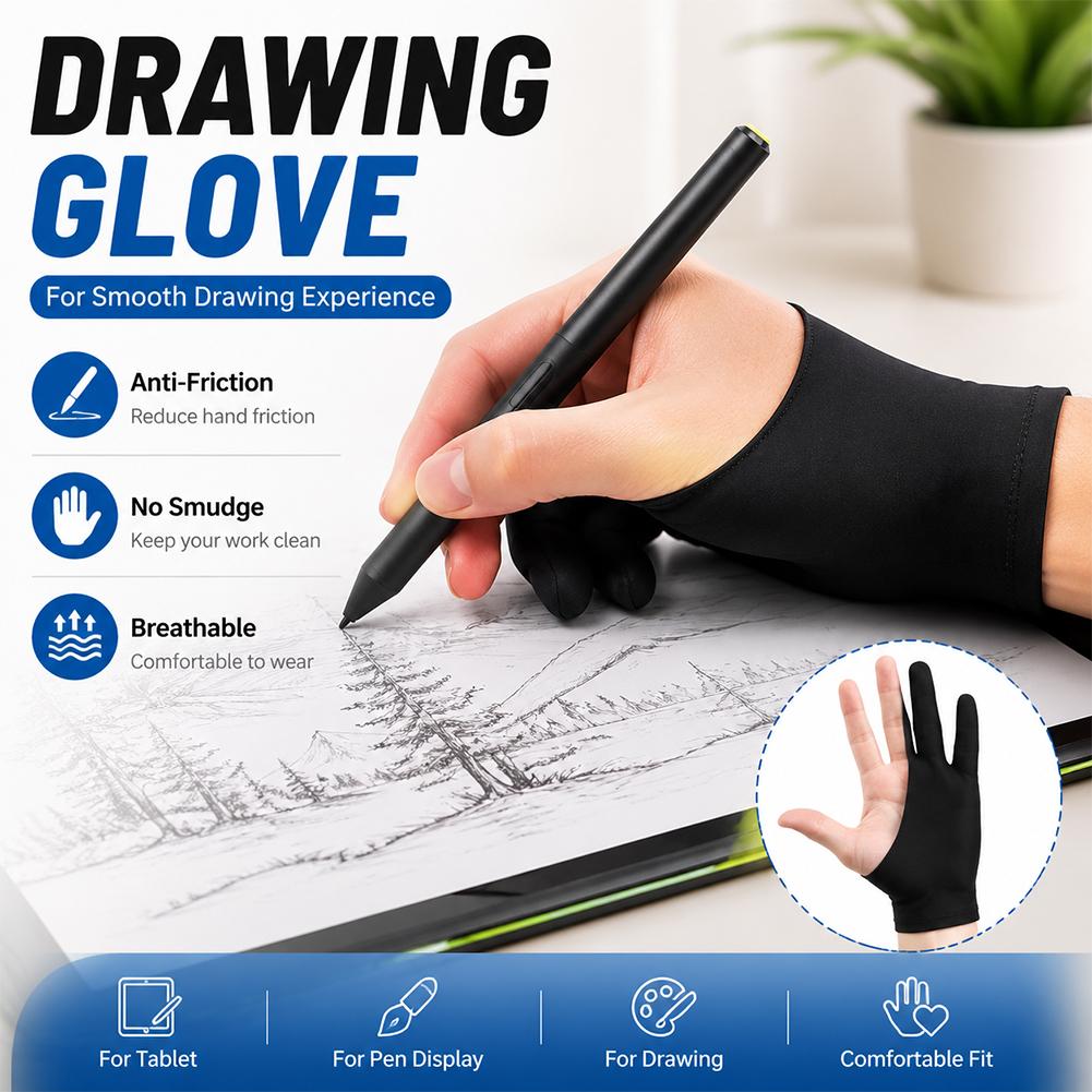 Drawing Glove Anti Touch Scree - Drawing Glove Artist ulasan dan harga